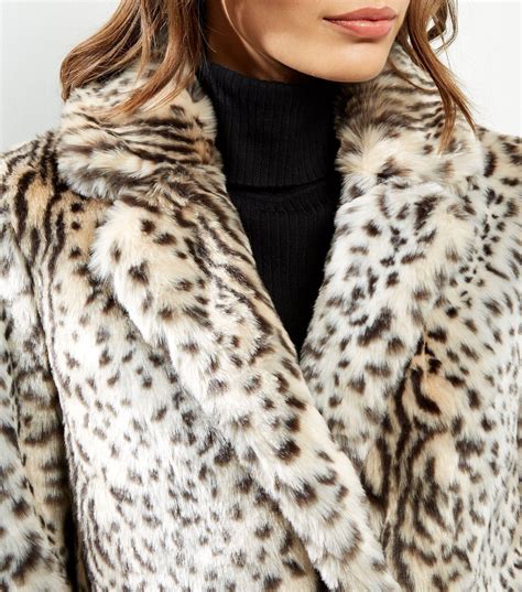 womens faux fur leopard coat|john lewis leopard print coat.